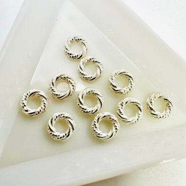925 Sterling Silver Jump Ring Twisted 7mm - Beadsy Beads