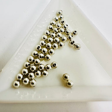 925 Sterling Silver Round Filler Beads 6mm - 1pcs - Beadsy Beads