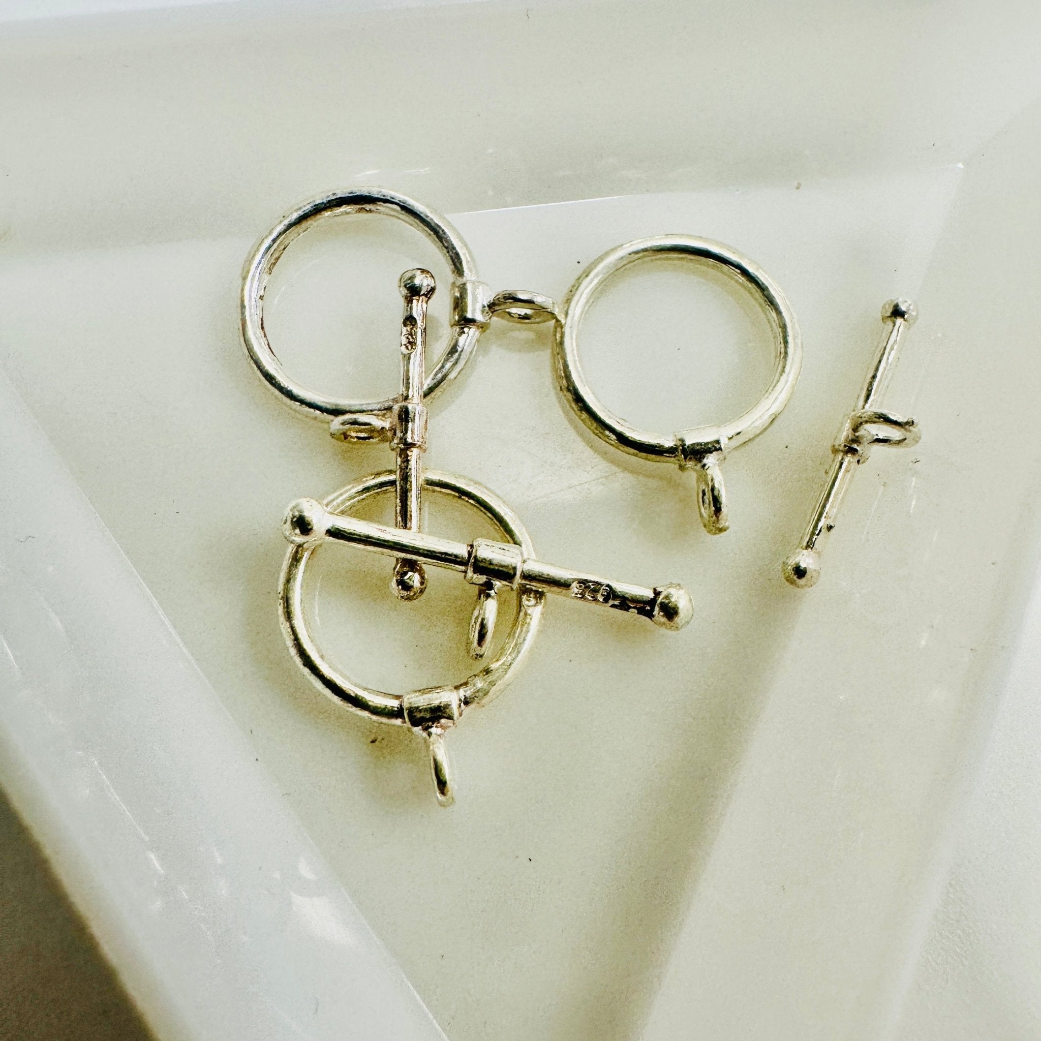 925 Sterling Silver - Toggle Clasp 1pair - Beadsy Beads