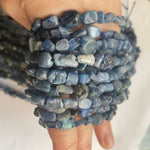 Authentic Kyanite Potato Tumbled Nugget Gemstones Bead 8-10mm -15.5" Strand