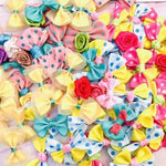 Handmade Bow Flowers Mix Colours 5-7cm 20pcs