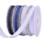 Grosgrain Ribbon Silver Fringe Multi Coloured