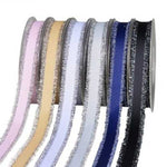 Grosgrain Ribbon Silver Fringe Multi Coloured