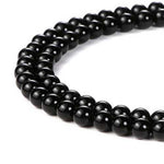 Genuine Black Onyx Crystal Round - 15.5" Strand