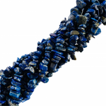 Authentic Best Quality Lapis Lazuli - Chips Gemstone Beads Necklace 85 cm