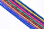 Multi Colour Volcanic Lava Stone Loose Beads Gemstone 8mm 15 inches strands