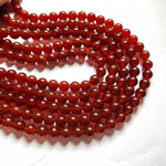 GENUINE Carnelian Crystal Beads Round -20pcs Choose size