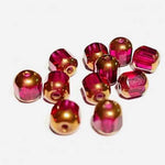 Czech Glass Vintage Firepolish Beads Antique Octagon 6mm - 20pcs