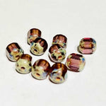 Czech Glass Vintage Firepolish Beads Antique Octagon 6mm - 20pcs