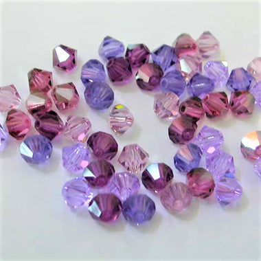 Swarovski Crystal Beads Bicone Crystal 4mm lavender Field