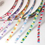 Grosgrain Ribbon Triangle Pattern Multi Coloured