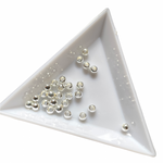 99% Pure Sterling Silver Crimps / Filler Spacer Beads 4mm -12pcs