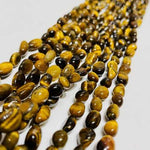 Authentic Tiger eye Tumbled Nugget Gemstones Beads 6*8mm - 15.5" Strand