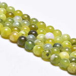 Green Yellow Jade - Loose Gemstone Beads 8mm - 20pcs