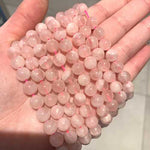 A+ Quallity Madagascar Rose Quartz Round Gemstone Beads  – 15.5″ Strand