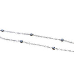 Nickel Free Silver Chain - Chain Link Beaded - 1 Metre