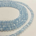 Lake Blue Selenite Round Strand of Beads 6mm