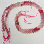 Rainbow Cherry Rhodonite 6mm Round Bead Strand 15 inch