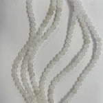 White Jade Crystal Strand 15 inches Round Bead Select a size