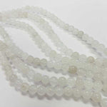 White Jade Crystal Strand 15 inches Round Bead Select a size