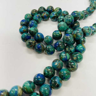 Azurite Round Crystal 8mm Bead 15 inch strand
