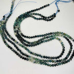 Faceted Blue Rainbow Tourmaline Crystal 15 inch strand 4mm