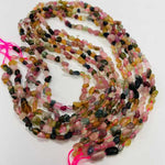 Tourmaline Crystal Nugget Gemstone Beads 4-6 mm - 15.5" Strand