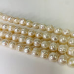 Natural Freshwater Pearls Beads Potato  10-11 mm -15.5"inches Strand White