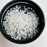 Japanese Delica Seed Beads sz11 / DB066 White AB - 3 grams