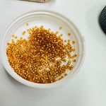 Japanese Delica Seed Beads sz11 / DB2157 Gold Silver Lined- 3 grams