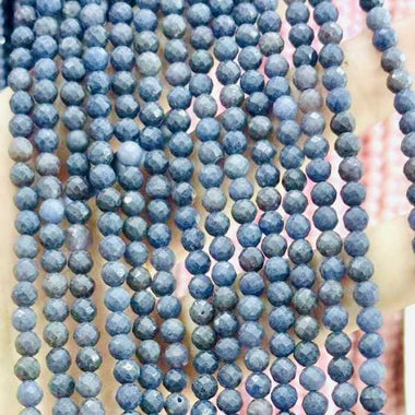 Sapphire Crystal Faceted Round Gemstones Beads 4mm -15.5" Strand