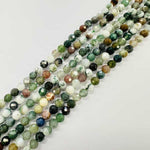 Indian Agate Crystal Faceted Round Gemstones Beads 4mm -15.5" Strand