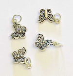 925 Sterling Silver Charms Butterflies - 1pc