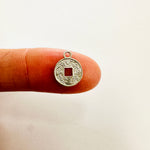 925 Sterling Silver Charm  Coin Charm - 1pc