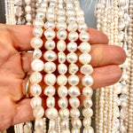 Freshwater Round Pearl 8-9mm -15.5"inches Strand