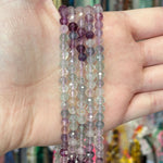 Fluorite Crystal Faceted Round Gemstone Beads 6mm - 15.5" Strand