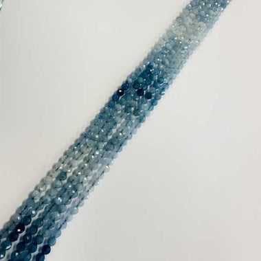 Aquamarine Mix Crystal Faceted Gemstone Beads 4mm -15.5" Strand