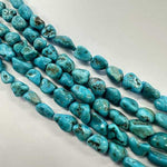 Authentic Hubei Turquoise Crystal Nuggets shape 10 - 12mm  - 15.5" Strand