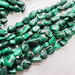 Malachite Crystal Nuggets Gemstone Beads 8mm-10mm - 15.5" Strand