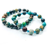 Chrysocolla / Swarovski Gemstone Bracelet size 8mm