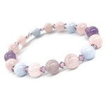 Dream Quartz Gemstone / Swarovski Crystals Bracelet size 8mm