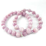 RARE! Madagascar Kunzite Gemstone / Swarovski Crystals Bracelet size 8mm