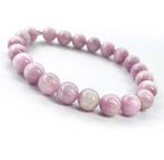 RARE! Madagascar Kunzite Gemstone / Swarovski Crystals Bracelet size 8mm