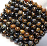 RARE! Pietersite Crystal Gemstone Beads Round - 15.5 Inches Strand