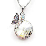 Swarovski Pendant Butterfly Round 12mm Multicolour