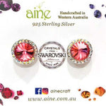 Swarovski Crystal Earrings Diamontes Round Stone 12mm