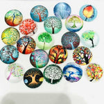 Glass Cabochon Material Tree of Life Theme ( 10pcs )