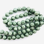 Authentic RARE! Mix Seraphinite Gemstones Beads Round 8mm - 6 pcs
