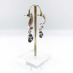 925 Sterling Silver Swarovski Earrings Dangling Star Vitrail Light
