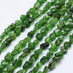 RARE! Diopsite Small Nugget Gemstone Beads - 15.5" Strand